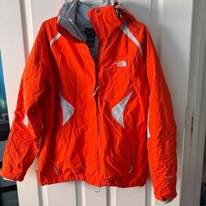 The North Face Bright Orange and Gray Jacket
